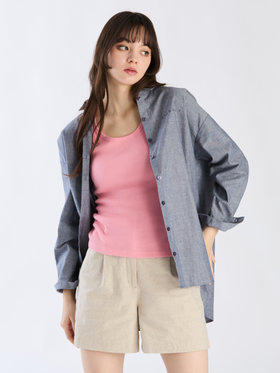 To b. by agnès b. 【Outlet】ロングスリーブボーイズシャツ ネイビー