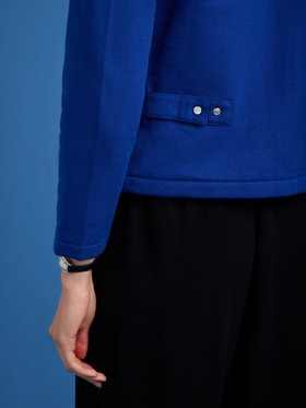 FEMME ウィメンズ コットン メルトン カーディガンプレッション "Le Petit" ネイビー