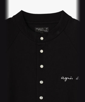 HOMME メンズ メンズ ロゴ 刺繍 コットン ブルゾン "Senga" ブラック