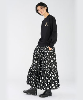 FEMME ウィメンズ "b."ロゴ コットン 長袖 スウェット ブラック