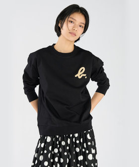 FEMME ウィメンズ "b."ロゴ コットン 長袖 スウェット ブラック