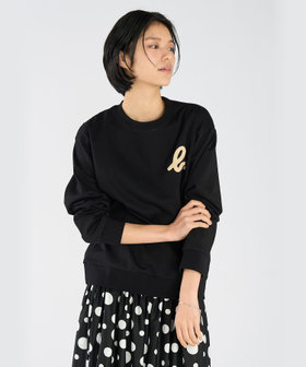 FEMME ウィメンズ "b."ロゴ コットン 長袖 スウェット ブラック