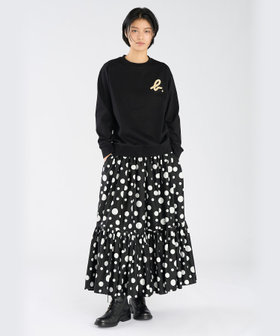 FEMME ウィメンズ "b."ロゴ コットン 長袖 スウェット ブラック