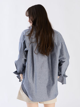 To b. by agnès b. 【Outlet】ロングスリーブボーイズシャツ ネイビー