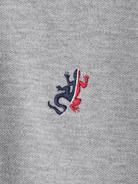 ENFANT ユニセックス キッズ 刺繍 ポロシャツ "Lezard" グレー