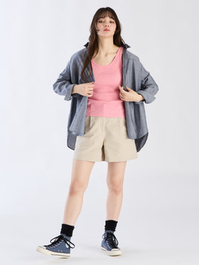 To b. by agnès b. 【Outlet】ロングスリーブボーイズシャツ ネイビー