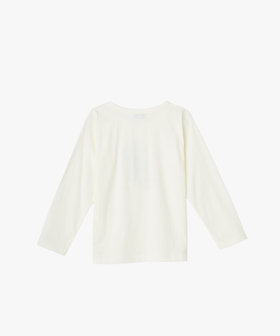 ENFANT ユニセックス キッズ ロゴ アイコニック プリント コットン 長袖 Tシャツ "Lezard" ホワイト