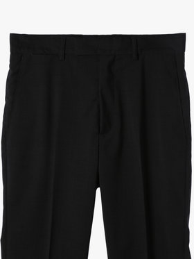 HOMME メンズ ウール スリムパンツ ”Lucky” グレー×ブラック