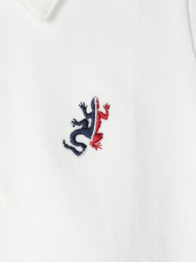 ENFANT ベビー ベビー 刺繍 ポロシャツ "Lezard" ホワイト