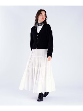 To b. by agnès b. 【Outlet】コットン Vネック ニット カーディガン ブラック