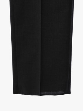 HOMME メンズ ウール スリムパンツ ”Lucky” グレー×ブラック