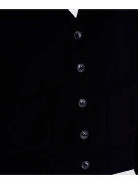 To b. by agnès b. 【Outlet】コットン Vネック ニット カーディガン ブラック