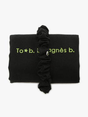 To b. by agnès b. 【Outlet】ロゴ刺繍 アーカイブテキスタイル トートバッグ&シュシュ セット ブラック