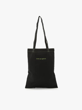 To b. by agnès b. 【Outlet】ロゴ刺繍 アーカイブテキスタイル トートバッグ&シュシュ セット ブラック