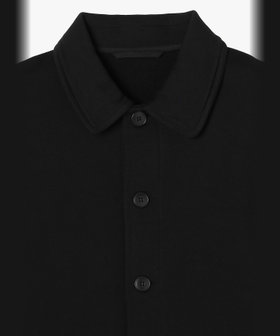 HOMME メンズ メンズ オーガニックコットン 長袖 ジャケット "Mandarin" ブラック