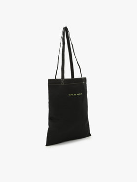 To b. by agnès b. 【Outlet】ロゴ刺繍 アーカイブテキスタイル トートバッグ&シュシュ セット ブラック