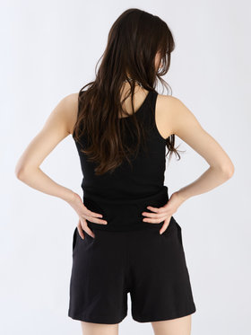 To b. by agnès b. リブ タンクトップ ブラック