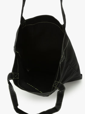 To b. by agnès b. 【Outlet】ロゴ刺繍 アーカイブテキスタイル トートバッグ&シュシュ セット ブラック