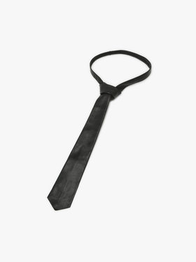 HOMME メンズ CU01 CRAVATE レザーネクタイ ブラック