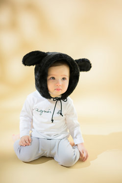 ENFANT ベビー WEB限定 ベビーギフトボックス ロゴTシャツ・ハット 2点セット ホワイト