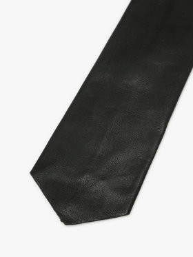 HOMME メンズ CU01 CRAVATE レザーネクタイ ブラック