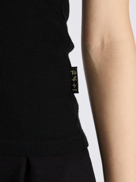 To b. by agnès b. リブ タンクトップ ブラック