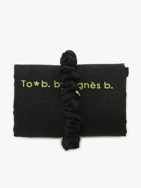 To b. by agnès b. 【Outlet】ロゴ刺繍 アーカイブテキスタイル トートバッグ&シュシュ セット ブラック