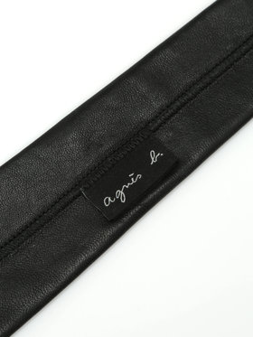 HOMME メンズ CU01 CRAVATE レザーネクタイ ブラック