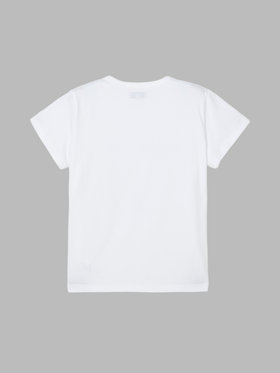 FEMME ウィメンズ ロゴプリント コットン 半袖Tシャツ "Brando" ホワイト