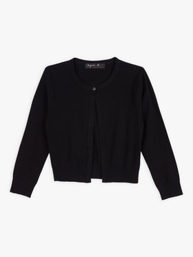 FEMME ウィメンズ コットン 7分丈カーディガン "Mini Sesame" ブラック