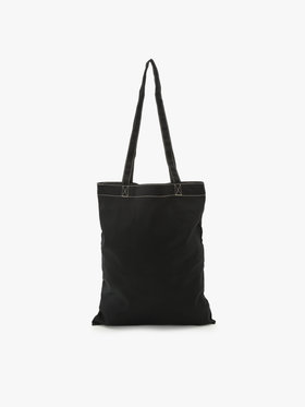 To b. by agnès b. 【Outlet】ロゴ刺繍 アーカイブテキスタイル トートバッグ&シュシュ セット ブラック