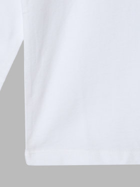 ENFANT ガールズ キッズ コットン フリル レース ブラウス "Volant Dentelle" ホワイト