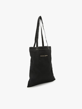 To b. by agnès b. 【Outlet】ロゴ刺繍 アーカイブテキスタイル トートバッグ&シュシュ セット ブラック