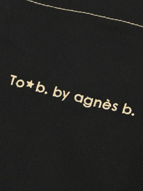 To b. by agnès b. 【Outlet】ロゴ刺繍 アーカイブテキスタイル トートバッグ&シュシュ セット ブラック