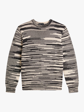 FEMME ウィメンズ コットン ジャージー 長袖 ニット プルオーバー "Ab" ブラック