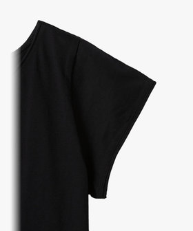 FEMME ウィメンズ プリント オーガニックコットン 半袖 Tシャツ "Australie" ブラック