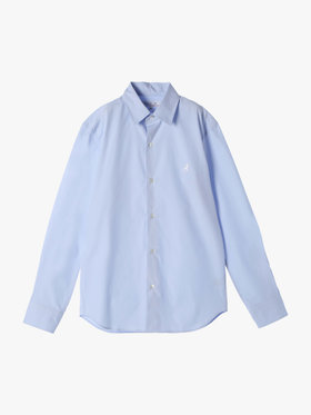 HOMME メンズ メンズ アイコニック 刺繍 コットン 長袖 シャツ ”Lezard” ブルー系その他