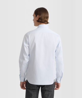 HOMME メンズ メンズ コットン 長袖 シャツ "Tom" ブルー