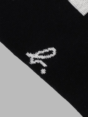 FEMME ウィメンズ 細ボーダー ソックス ブラック