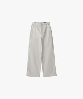 To b. by agnès b. コットン デニム ストレート ワイドパンツ ライトグレー