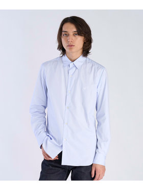 HOMME メンズ メンズ アイコニック 刺繍 コットン 長袖 シャツ ”Lezard” ブルー系その他