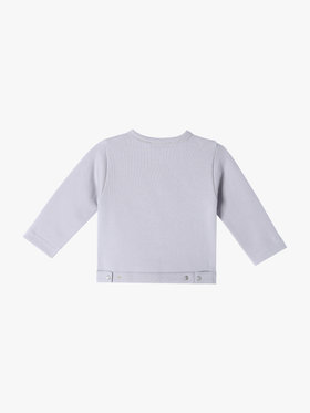 ENFANT ベビー ベビー コットン メルトン 長袖 カーディガンプレッション グレー