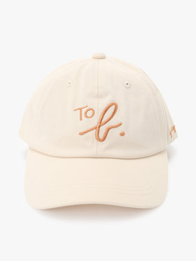 To b. by agnès b. ”To b.” ビッグロゴ 刺繍 キャップ ホワイト