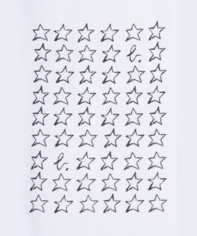 ENFANT ベビー ベビー "b." ロゴ コットン 長袖 Tシャツ "Etoile" ホワイト
