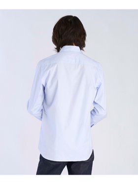 HOMME メンズ メンズ アイコニック 刺繍 コットン 長袖 シャツ ”Lezard” ブルー系その他