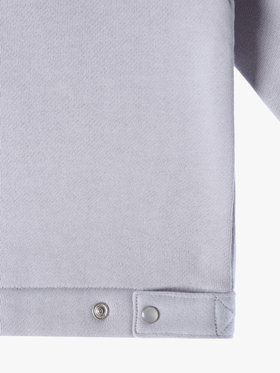 ENFANT ベビー ベビー コットン メルトン 長袖 カーディガンプレッション グレー