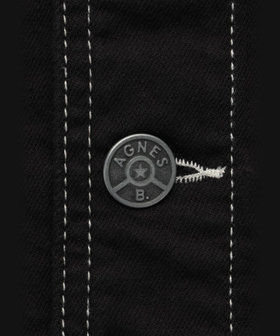 HOMME メンズ メンズ デニム ショールカラー 長袖 ジャケット "Loritz" ブラック