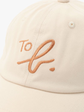 To b. by agnès b. ”To b.” ビッグロゴ 刺繍 キャップ ホワイト