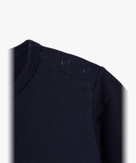 ENFANT ベビー ベビー ロゴ アイコニック プリント コットン 長袖 Tシャツ "Lezard" ブルー系その他