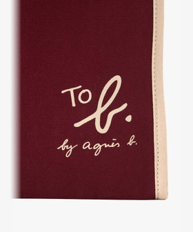 To b. by agnès b. To b. by agnes b.× green label relaxing コットン パイピング ミニトートバッグ ボルドー